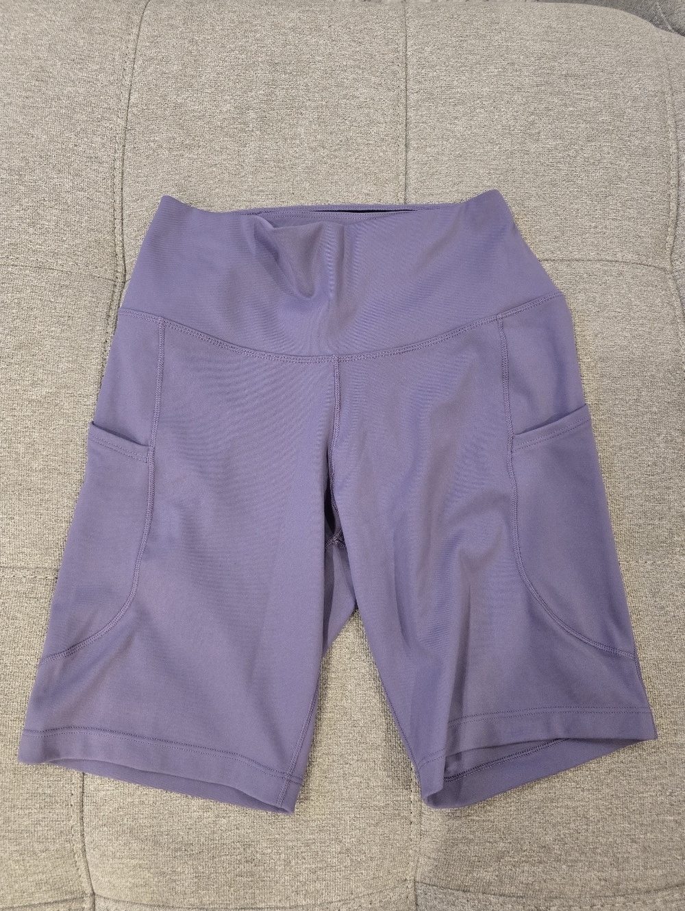 Nike Lavender High-Rise Bike Shorts with Side Pockets